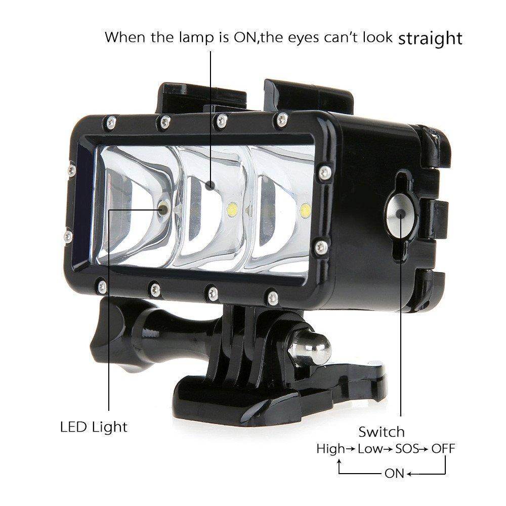 Underwater Camera - Luce LED Subacquea Impermeabile per Immersioni